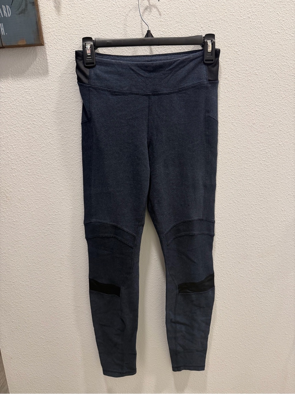 lululemon athletica Navy Performance Leggings with Knee Panels